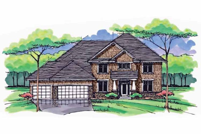 Dream House Plan - Craftsman Exterior - Front Elevation Plan #51-1032