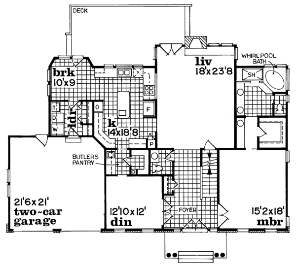 Home Plan - Classical Floor Plan - Main Floor Plan #47-1038