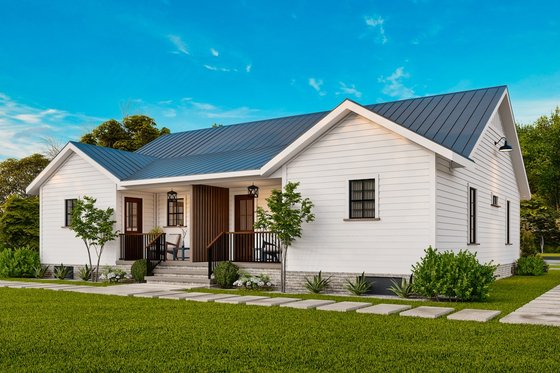 Exterior - Front Elevation 9 for Traditional House Plan #54-600 - 4 bed, 4 bath