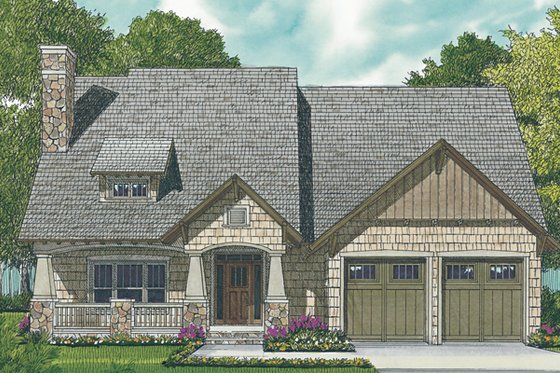 Exterior - Front Elevation for Craftsman House Plan #453-85 - 3 bed, 2.5 bath