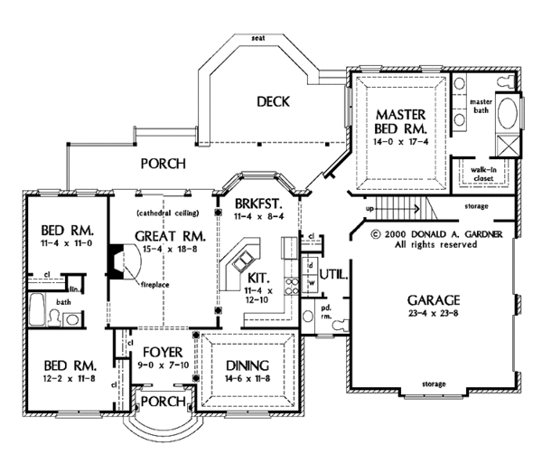 Dream House Plan - Traditional Floor Plan - Main Floor Plan #929-575