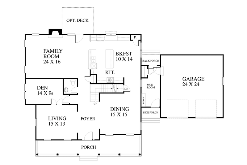 Dream House Plan - Floor Plan - Main Floor for Traditional House Plan #1053-59 - 5 bed, 3.5 bath