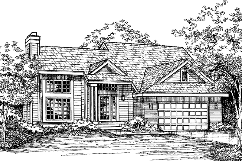 Architectural House Design - Traditional Exterior - Front Elevation Plan #320-613