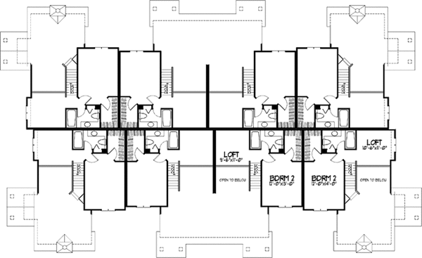 Architectural House Design - Prairie Floor Plan - Upper Floor Plan #320-1144