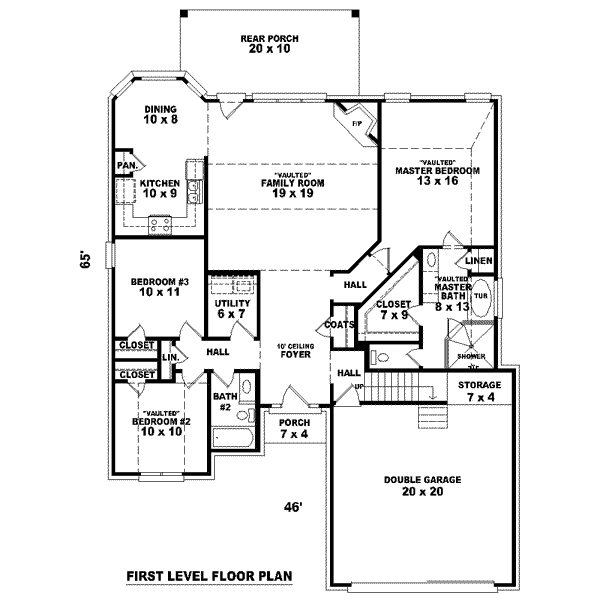European Floor Plan - Main Floor Plan #81-1453