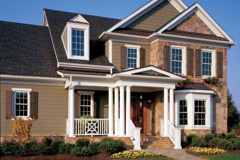 Home Plan - Exterior - Front Elevation 3 for Colonial House Plan #429-259 - 4 bed, 3.5 bath