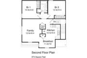 Traditional Style House Plan - 2 Beds 1 Baths 973 Sq/Ft Plan #22-404 