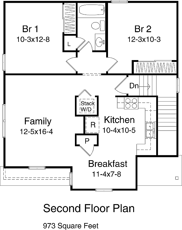 House Plan Design - Traditional Floor Plan - Upper Floor Plan #22-404