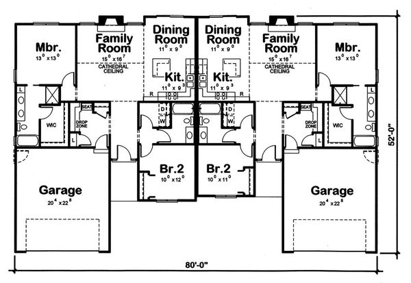 Home Plan - Traditional Floor Plan - Main Floor Plan #20-2381