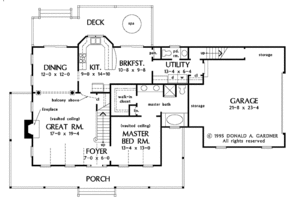 Floor Plan - Main Floor for Country House Plan #929-491 - 3 bed, 2.5 bath