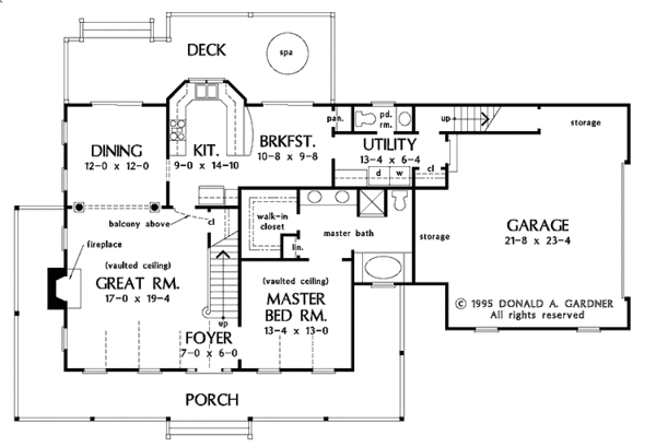 Dream House Plan - Country Floor Plan - Main Floor Plan #929-491