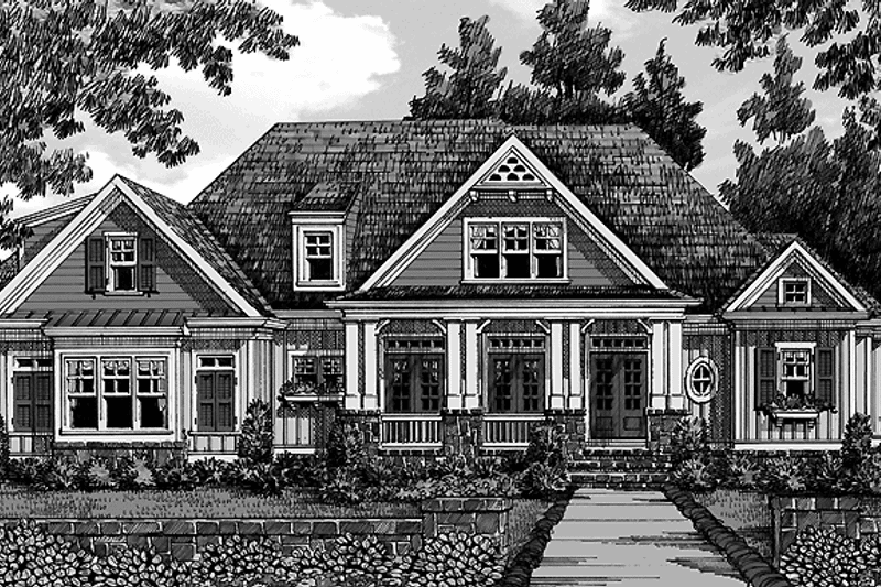 Home Plan - Exterior - Front Elevation 3 for Craftsman House Plan #927-420 - 3 bed, 3.5 bath