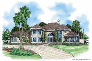 Mediterranean Style House Plan - 5 Beds 6.5 Baths 6312 Sq/Ft Plan #930-37 