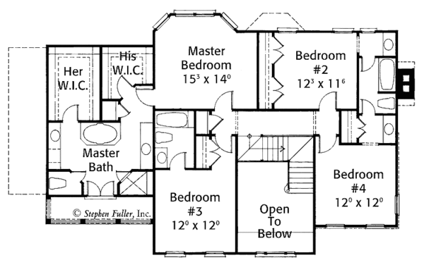 Dream House Plan - Country Floor Plan - Upper Floor Plan #429-362
