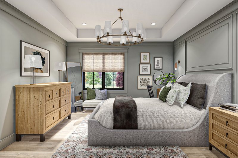 House Blueprint - Interior - Master Bedroom 1 for Modern House Plan #455-571 - 3 bed, 1.5 bath
