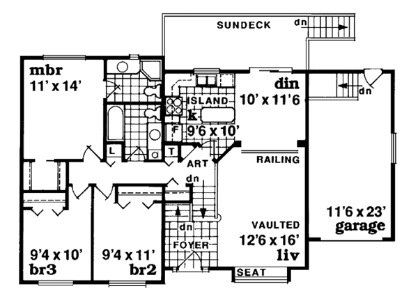 Architectural House Design - Contemporary Floor Plan - Main Floor Plan #47-863