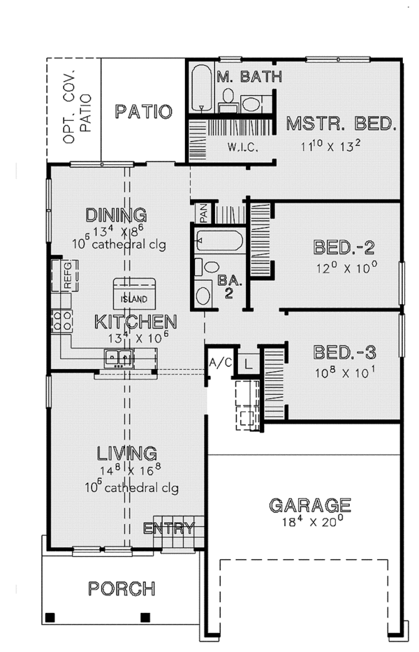 Home Plan - Country Floor Plan - Main Floor Plan #472-431