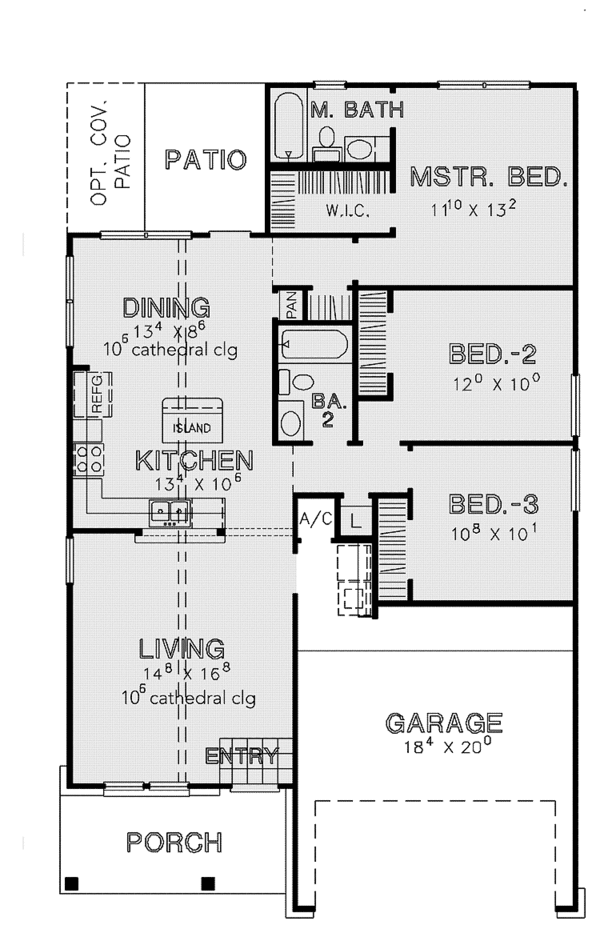 Dream House Plan - Country Floor Plan - Main Floor Plan #472-431