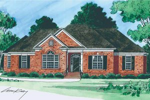 Exterior - Front Elevation 3 for Colonial House Plan #1054-2 - 3 bed, 2.5 bath