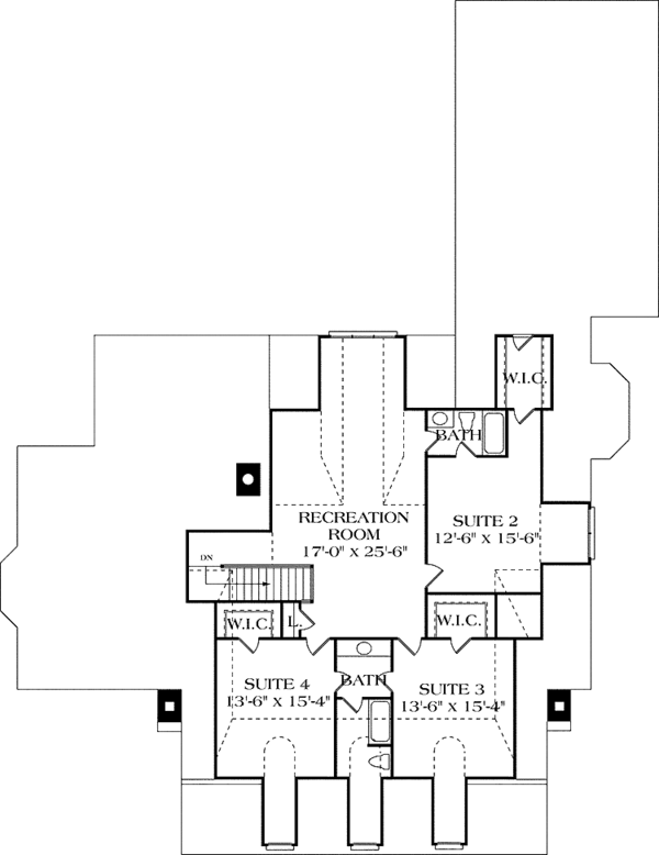 Dream House Plan - Colonial Floor Plan - Upper Floor Plan #453-327