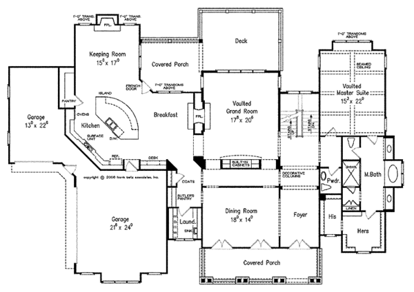 House Plan Design - Craftsman Floor Plan - Main Floor Plan #927-420