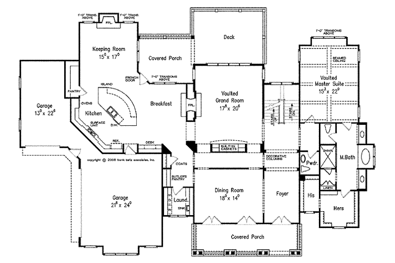 Home Plan - Floor Plan - Main Floor for Craftsman House Plan #927-420 - 3 bed, 3.5 bath