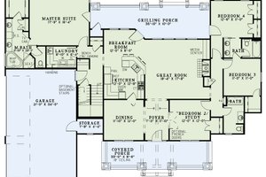 Craftsman Exterior - Front Elevation Plan #17-2373