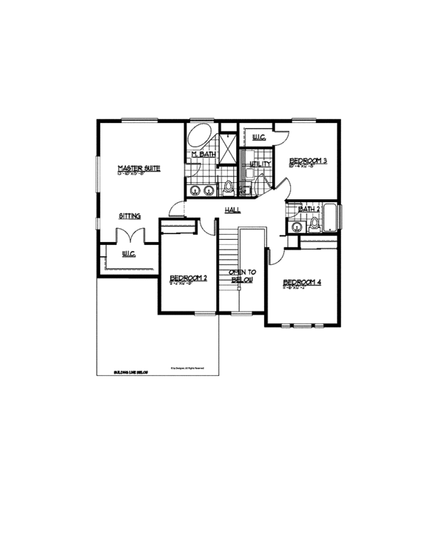 Architectural House Design - Craftsman Floor Plan - Upper Floor Plan #569-20