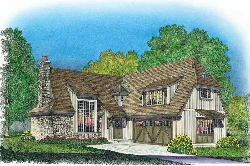 Architectural House Design - Exterior - Front Elevation 3 for Country House Plan #1016-80 - 3 bed, 2.5 bath