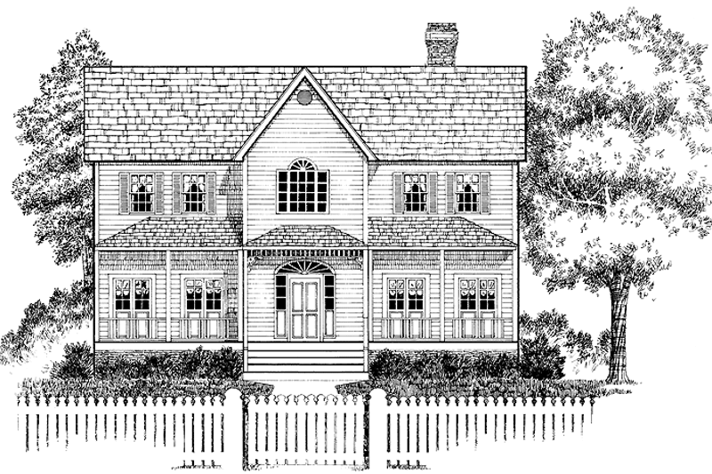 Architectural House Design - Victorian Exterior - Front Elevation Plan #1014-47
