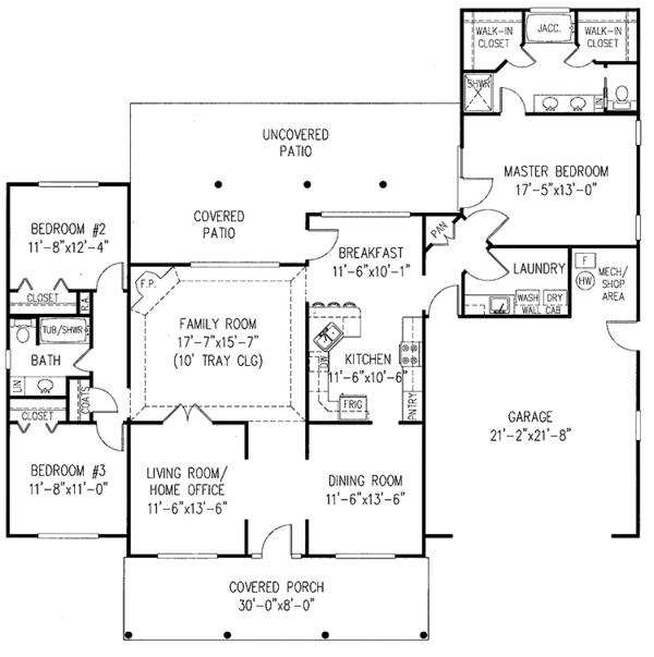 Home Plan - Contemporary Floor Plan - Main Floor Plan #11-240