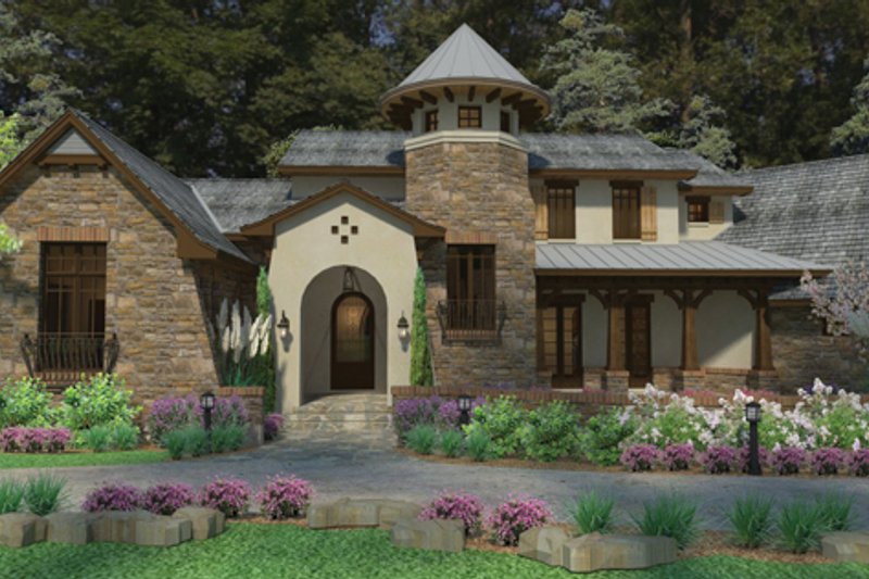 Dream House Plan - Cottage Exterior - Front Elevation Plan #120-244