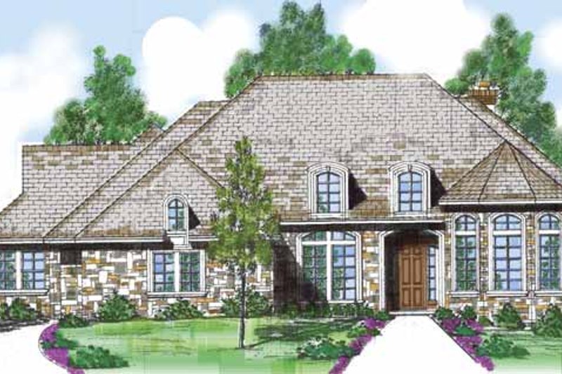 Architectural House Design - Traditional Exterior - Front Elevation Plan #52-243