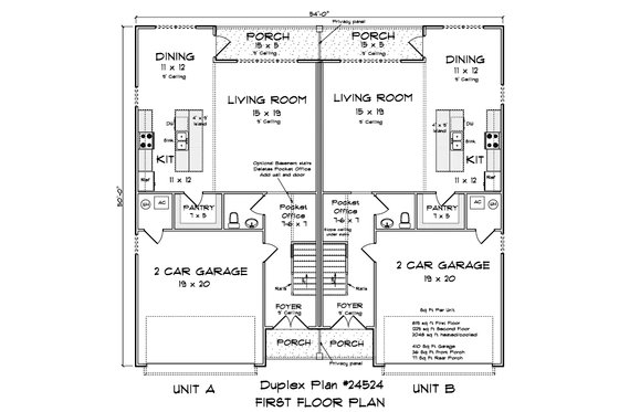 Floor Plan - Main Floor for Traditional House Plan #513-2317 - 4 bed, 3.5 bath