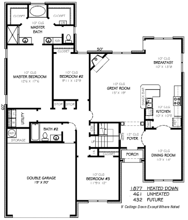 European Floor Plan - Main Floor Plan #424-297