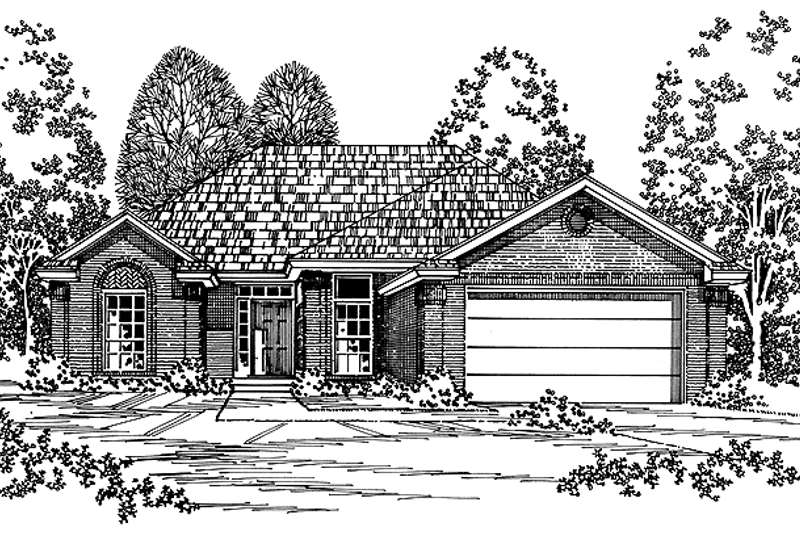House Design - Ranch Exterior - Front Elevation Plan #310-1040