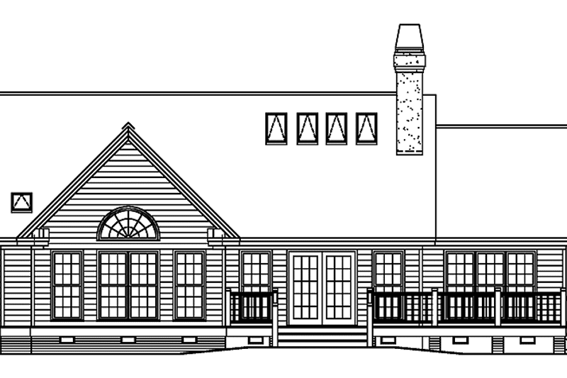 Dream House Plan - Exterior - Rear Elevation for Ranch House Plan #929-214 - 3 bed, 2 bath