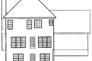Exterior - Rear Elevation for Colonial House Plan #927-136 - 3 bed, 2.5 bath
