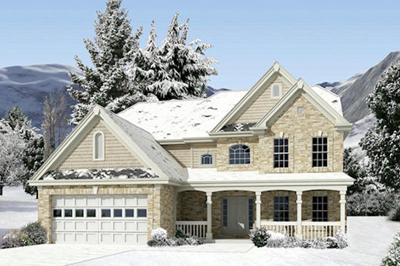 Dream House Plan - Traditional Exterior - Front Elevation Plan #57-387