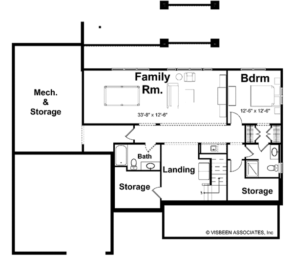 House Plan Design - Craftsman Floor Plan - Lower Floor Plan #928-85