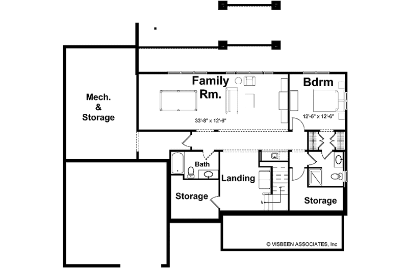 Home Plan - Floor Plan - Lower Floor for Craftsman House Plan #928-85 - 2 bed, 4 bath
