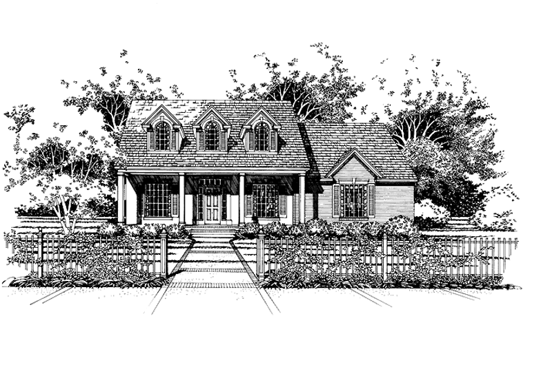 Home Plan - Country Exterior - Front Elevation Plan #472-52