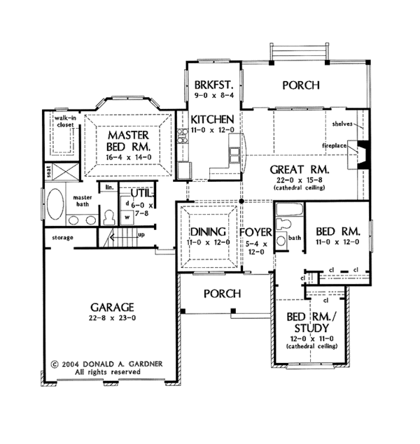 Dream House Plan - Traditional Floor Plan - Main Floor Plan #929-882