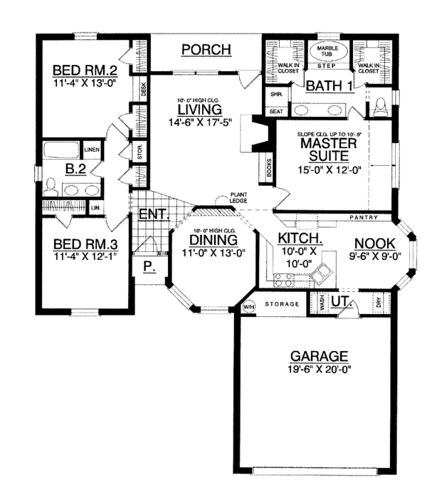 Dream House Plan - Traditional Floor Plan - Main Floor Plan #40-459
