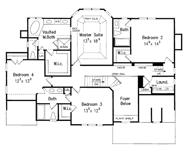 Dream House Plan - Country Floor Plan - Upper Floor Plan #927-869
