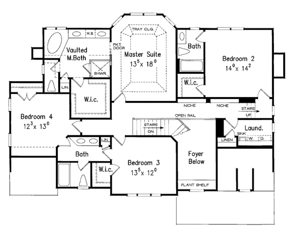 Architectural House Design - Country Floor Plan - Upper Floor Plan #927-869