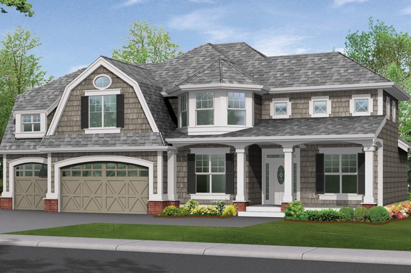Dream House Plan - Exterior - Front Elevation 3 for Craftsman House Plan #132-301 - 3 bed, 2.5 bath