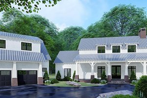 Exterior - Front Elevation 1 for Country House Plan #923-127 - 3 bed, 4 bath