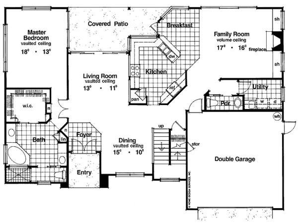 Home Plan - Mediterranean Floor Plan - Main Floor Plan #417-721