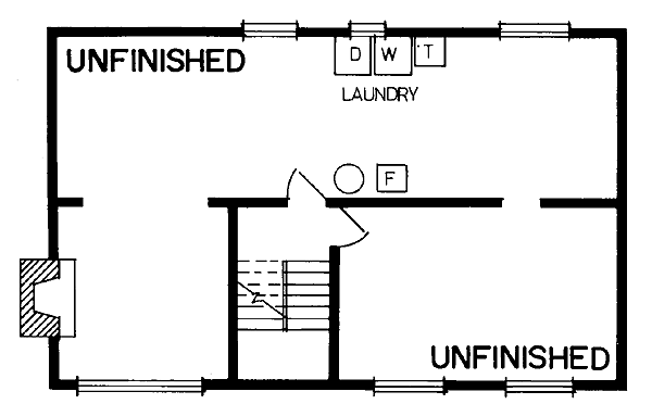 Traditional Floor Plan - Lower Floor Plan #47-114